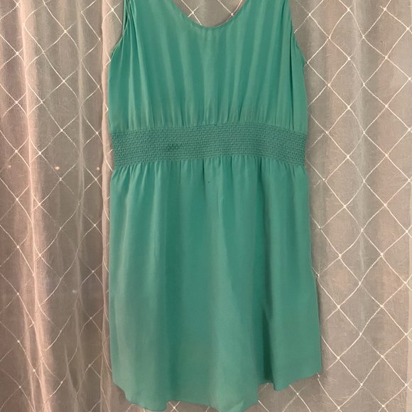 turquoise silk aritzia babaton dress size large - Picture 2 of 6